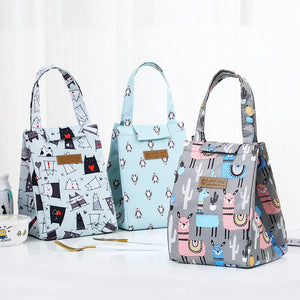 Cute Flower Lunch Bag Multicolor Cooler Waterproof Hand Pack Thermal