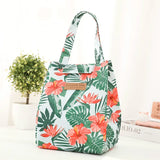 Cute Flower Lunch Bag Multicolor Cooler Waterproof Hand Pack Thermal