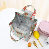 Cute Flower Lunch Bag Multicolor Cooler Waterproof Hand Pack Thermal