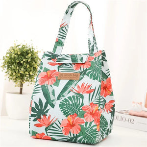 Floral Multicolor Lunch Bag Cooler for Women