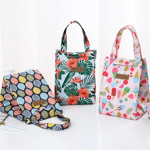 Floral Multicolor Lunch Bag Cooler for Women