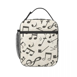 Music Notes Insulated Lunch Bag