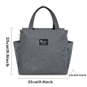 Insulated Japan Cat Print Lunch Bag Thermal Portable Bento Pouch High Capacity