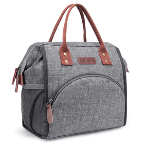 Insulated Lunch Box Wide-Open Lunch Tote Bag