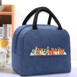 Dog Pattern Lunch Bag Insulated Cooler Tote Unisex Handbag
