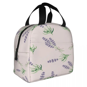 Lavender Insulated Lunch Bag Bento Cooler Tote Food Storage