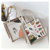 Canvas Lunch Bag Multifunctional Waterpr...
