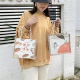 Canvas Lunch Bag Multifunctional Waterpr...
