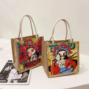 Canvas Lunch Bag Multifunctional Waterpr...