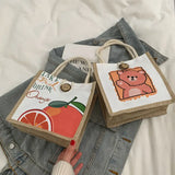 Canvas Lunch Bag Multicolor Thermal Breakfast Box Waterproof Portable Picnic
