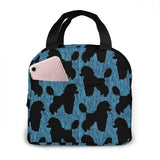 Oodles Of Poodles Lunch Bag Insulated Tote Reusable Waterproof