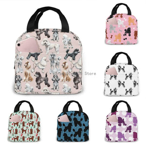 Oodles Of Poodles Lunch Bag Insulated Tote Reusable Waterproof