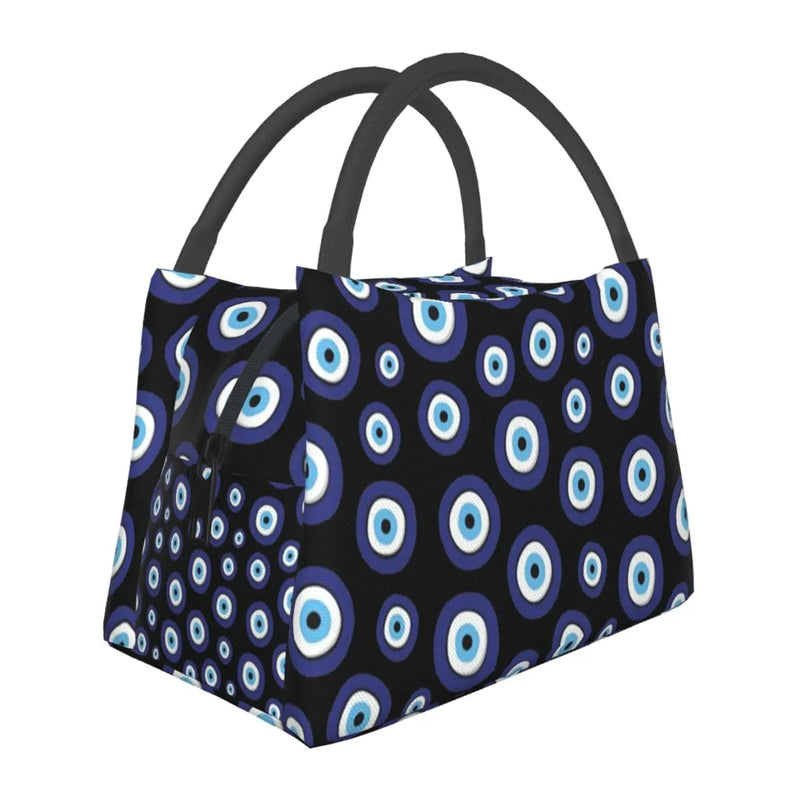 Greek Evil Eye Lunch Bag Tote Insulated Waterproof Men/Women Work Travel
