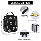 Vintage Skull Lunch Bag, Insulated Cooler Handbag