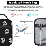 Vintage Skull Lunch Bag, Insulated Cooler Handbag