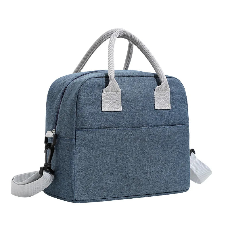 Portable Lunch Bag with Shoulder Strap - Thermal Cooler Bag for Work or School