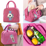 Canvas Lunch Bag Insulated, Outdoor Picnic Thermal Portable