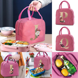 Canvas Insulated Lunch Bag Women Picnic Cooler Handbag