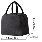 Insulated Lunch Bag Portable Canvas Thermal Food Container