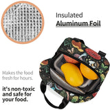 Mushroom Art Lunch Bag Insulated Portable Tote Box Funny Container