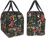 Mushroom Art Lunch Bag Insulated Portable Tote Box Funny Container