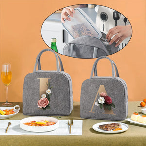 Insulated Cooler Bag Kids Thermal Lunch Pouch Canvas Organizer Handbag