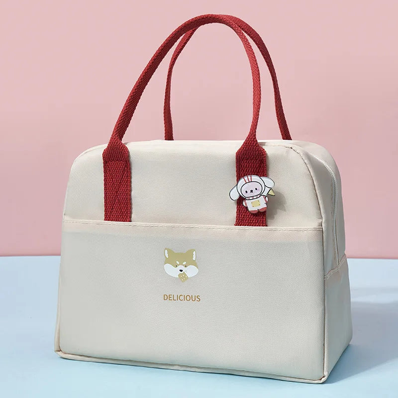 Women's Thermal Lunch Box Bag Waterproof Insulated Bento Bag