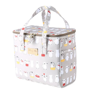 Portable Insulated Canvas Lunch Bag for Women Kid