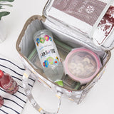 Portable Insulated Canvas Lunch Bag for Women Kid