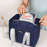 Large Capacity Thermal Lunch Box Portable Bag Insulated Bento Pouch