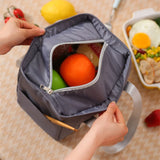 Large Capacity Thermal Lunch Box Portable Bag Insulated Bento Pouch