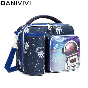 Universe Pattern Lunch Bags for Kids Boys Loncheras Lunchbox School