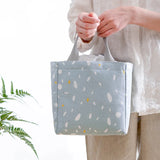 Lunch Food Bags Cotton Linen Waterproof Durable Functional Insulation Handbag