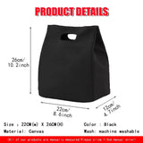 Insulated Lunch Bag Tin Foil Insulation Food Bags Eco Reusable Canvas Portable