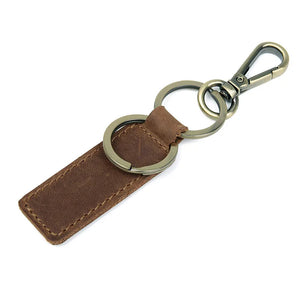 Vintage Leather Key Holder Chain Key Wallet Ring Collector Housekeeper Pocket