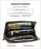 Leather Clutch Wallet Big Capacity Phone Bag Unisex Cow Leather Hand Bag