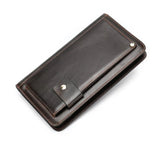 Leather Clutch Wallet Big Capacity Phone Bag Unisex Cow Leather Hand Bag