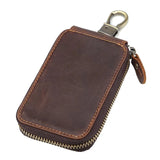 Leather Key Chain Storage Bag Brown Key Bag Wallet