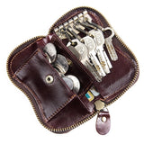 Leather Key Holder Car Key Bag High Key Chain Women Leather Men's Key Case