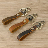 Vintage Leather Keychain Men Women Key Holder