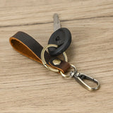 Vintage Leather Keychain Men Women Key Holder