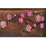 Flower Long Wallet Zipper Wristlet for Ladies Evening Clutch