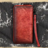 Flower Long Wallet Zipper Wristlet for Ladies Evening Clutch