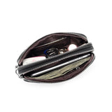 Cow Leather Women Small Bag Double Compartment Messenger Bag