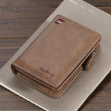 Men Short Leather Wallet Clutch Money Bag