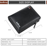 Men Short Leather Wallet Clutch Money Bag