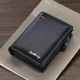 Men Short Leather Wallet Clutch Money Bag