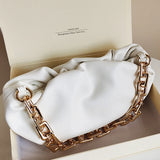 Chain Handbag Classic Style PU Leather Crossbody Bag Shoulder Bag Cloud Hand Bag