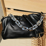 Chain Handbag Classic Style PU Leather Crossbody Bag Shoulder Bag Cloud Hand Bag