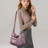 High Capacity Handbag Women 2021 Soft Pu Leather Shoulder Bags